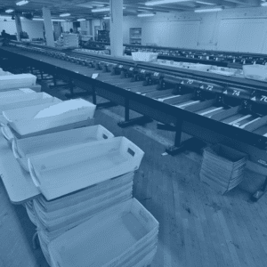 Mailroom inside university setting helping students and faculty sort mail.